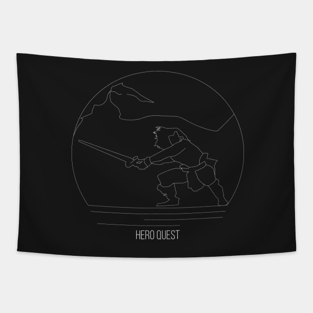 Heroquest Minimalist Line Art - Board Game Inspired Graphic - Tabletop Gaming  - BGG Tapestry by MeepleDesign