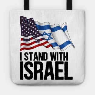 I Stand with Israel American Jewish flag Tote