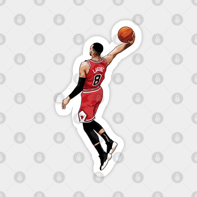 Zach Lavine Vector Dunk Magnet by qiangdade