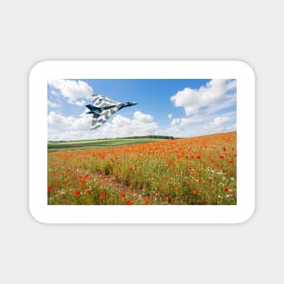 Avro Vulcan B2 bomber over a field of red poppies Magnet