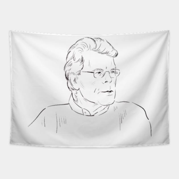 STEPHEN KING SKETCH Tapestry by The Grand Guignol Horror Store