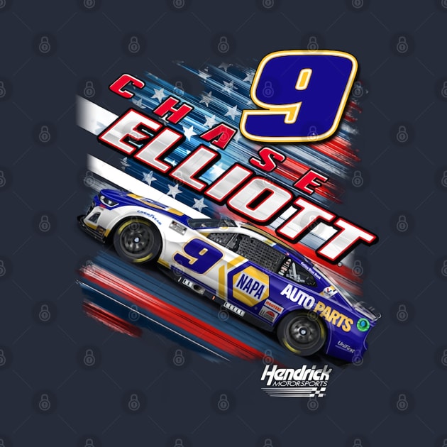 Chase Elliott Patriotic by art.Hamdan