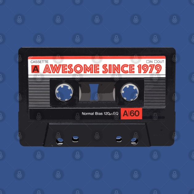 Classic Cassette Tape Mixtape - Awesome Since 1979 Birthday Gift by DankFutura