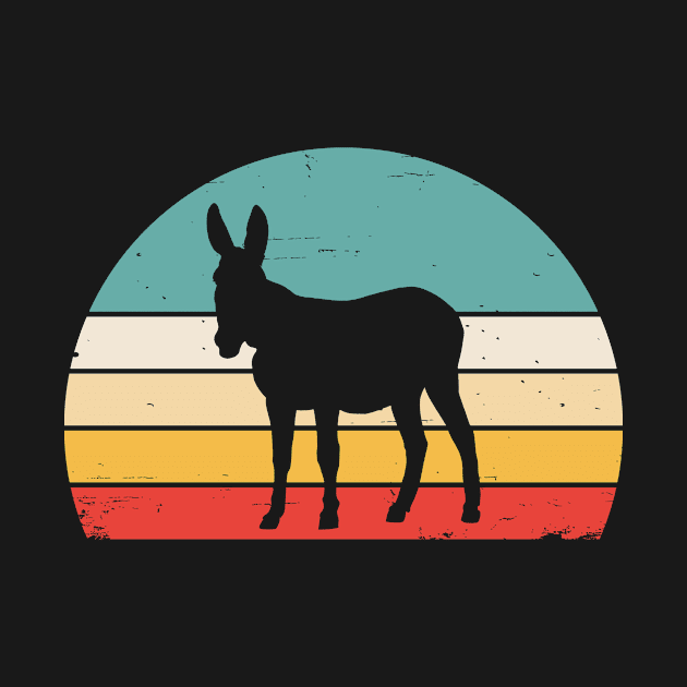 Donkey Lover Owner Retro Sun by BlueTodyArt