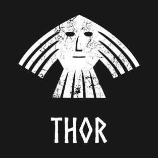 Thor Norse Viking God Vintage Distressed T-Shirt