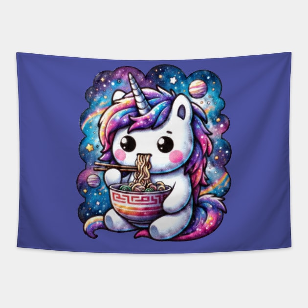 Space Unicorn Ramen Tapestry by Helgar