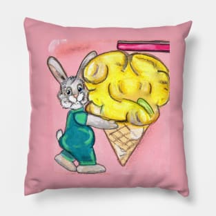 Icecream Shop Bunny Pillow