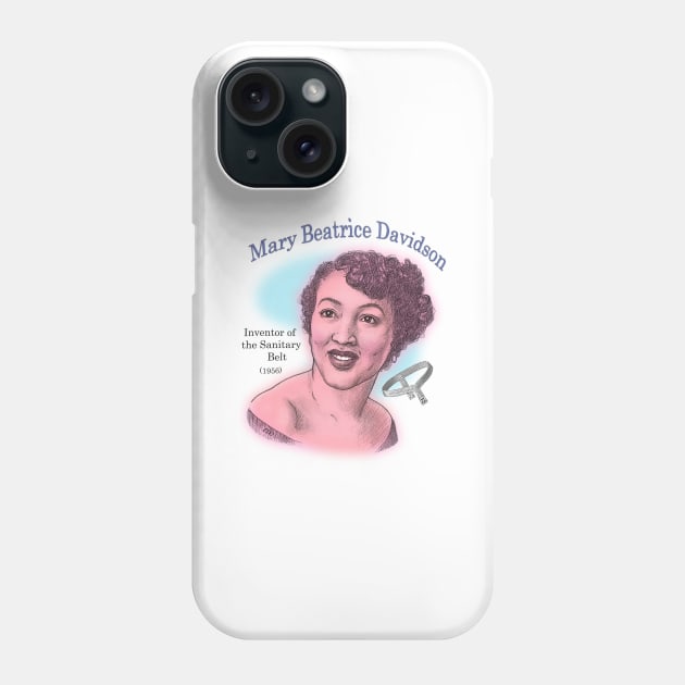 Mary Beatrice Davidson, Inventor of the Sanitary Belt Phone Case by eedeeo