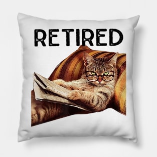 Retired Not My Funny Problem Gifts Anymore Cat Retirement Pillow