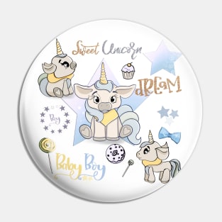 Unicorn birthday party, sweet unicorns, baby boy unicorn, sweet dreams Pin