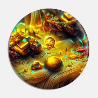 Gold Treasure Art Pin