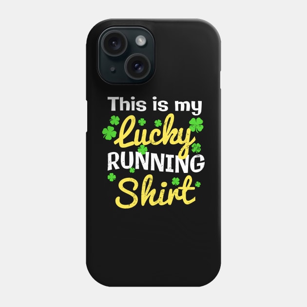 Shamrock Running Shirt | This Is My Lucky Running Gift Phone Case by Gawkclothing