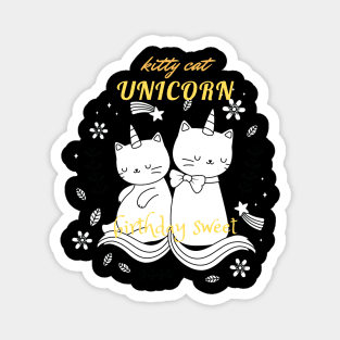 kitty cat unicorn Magnet