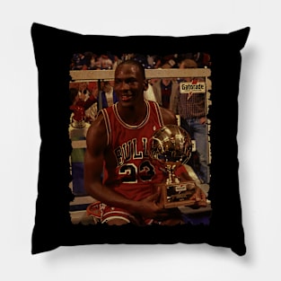 vintage jordan with trophy Pillow