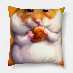 Hamster is Eating Pillow