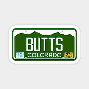 Colorado License Plate Tee - BUTTS Magnet