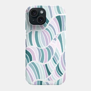 colorful abstract geometric wave pattern Phone Case