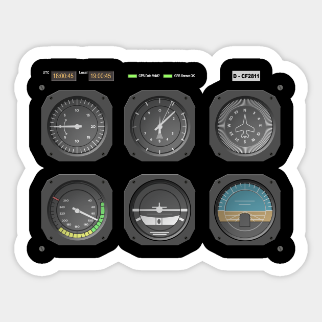 Pilot Cockpit Airplane Flying - Pilot - Aufkleber | TeePublic DE