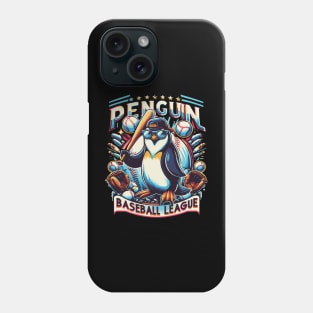 Penguin Baseball Tribute - Penguin Baseball League - Baseball Gift Phone Case