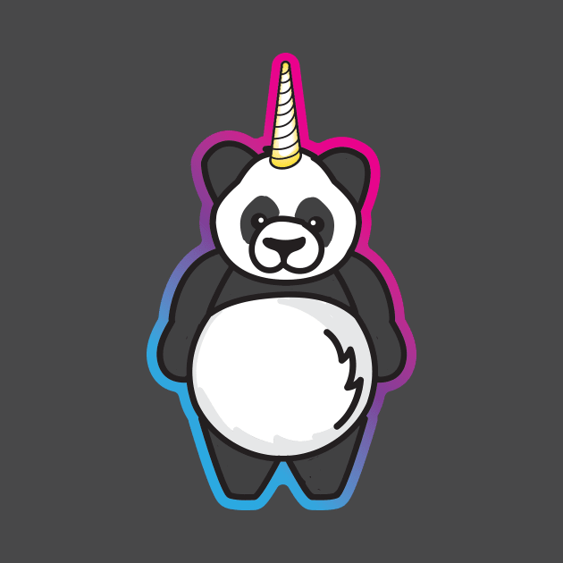 Panda Bear Unicorn by Vin Zzep