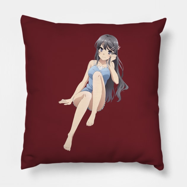 Sakurajima Mai Pillow by Shiromaru