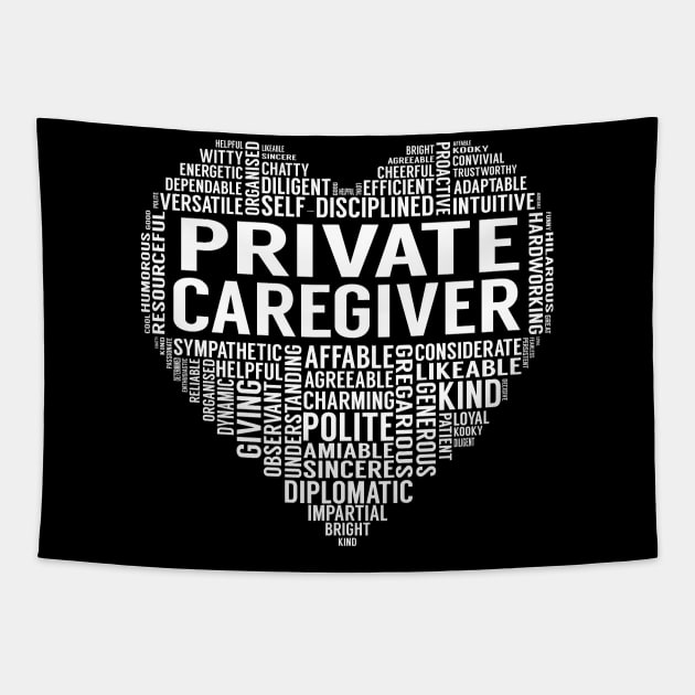 Private Caregiver Heart Tapestry by LotusTee