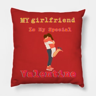 Girlfriend's Charm Tee: Embrace the Magic of Love this Valentine's Day Pillow