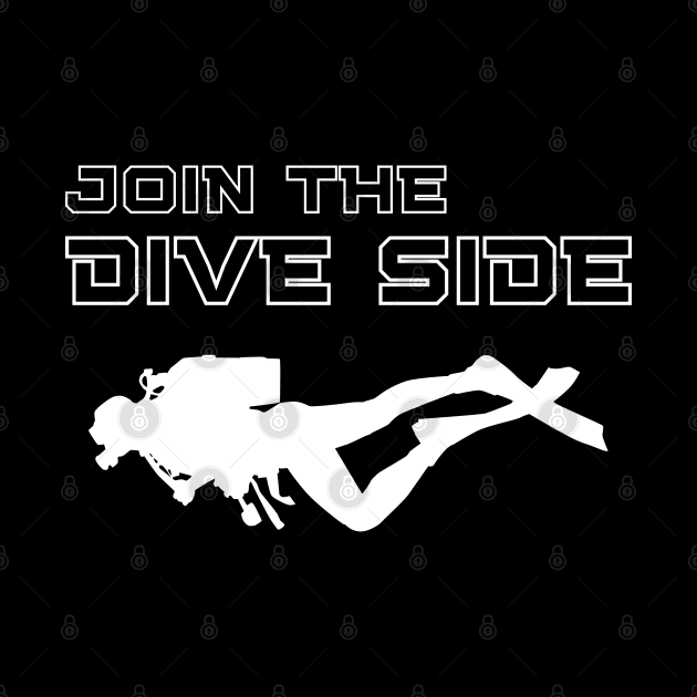 join the dive side, funny graphics for diving addict by in leggings