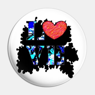 love abstract spray paint Pin