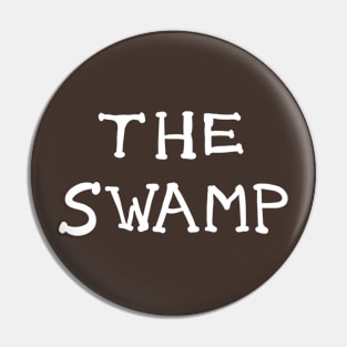 SWAMP WOOD BURN LOGO WHITE Pin