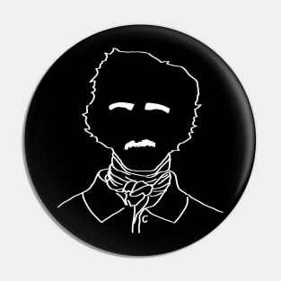 Edgar Allan Poe Silhouette Pin