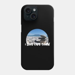 I Love Cape Town Table Mountain Stacked Pebbles Phone Case