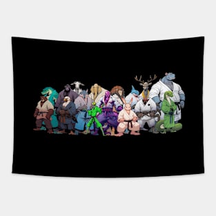 Wild Warriors Unleashed Tapestry