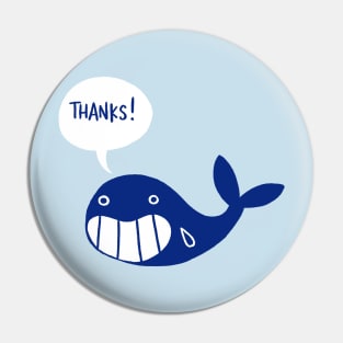 Grateful Whale Pin