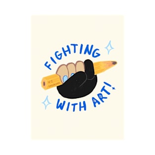 Fighting With Art | Blue Version T-Shirt