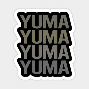 Gray Text Art Yuma Magnet