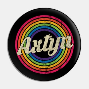 Axtyn - Retro Rainbow Faded-Style Pin