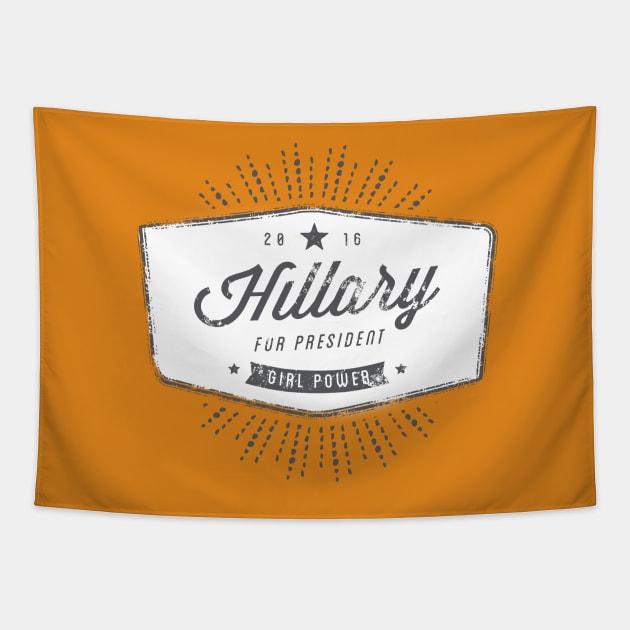 Hillary Girl Power Tapestry by kippygo