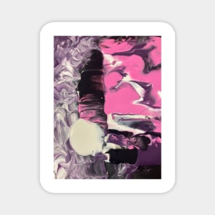 Purple and Pink Abstract Magnet