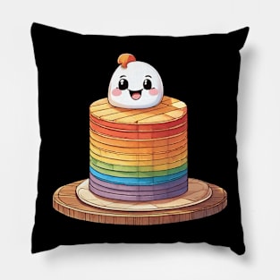 rainbow cookies with ice cream cute Pillow