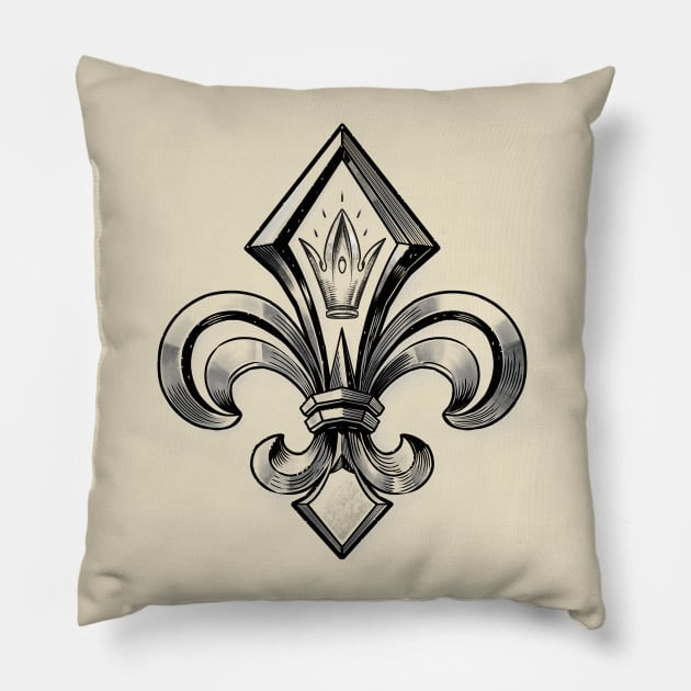 Royal - fleur de lys Pillow by pakowacz