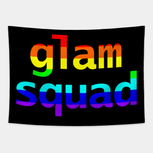 Rainbow Glam Squad Typography Tapestry