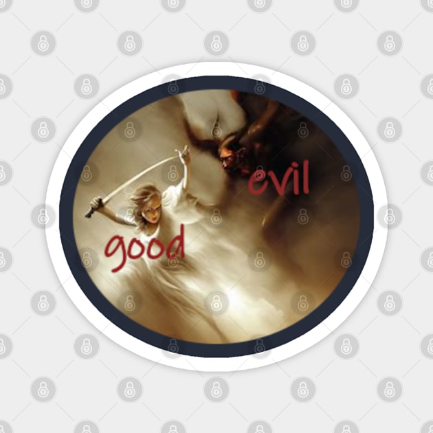 good and evil Magnet by ziemniak13