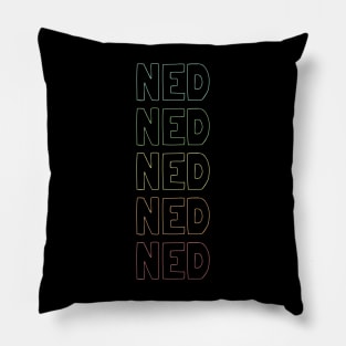 Ned Name Pattern Pillow