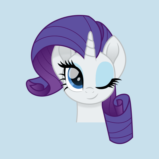 winking Rarity by CloudyGlow