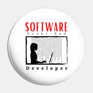 Software Front-End Developer motivational design Pin