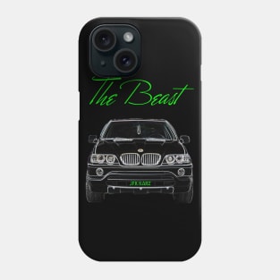 BMW X5 E53 Motor Sport "The Beast" Front View Phone Case