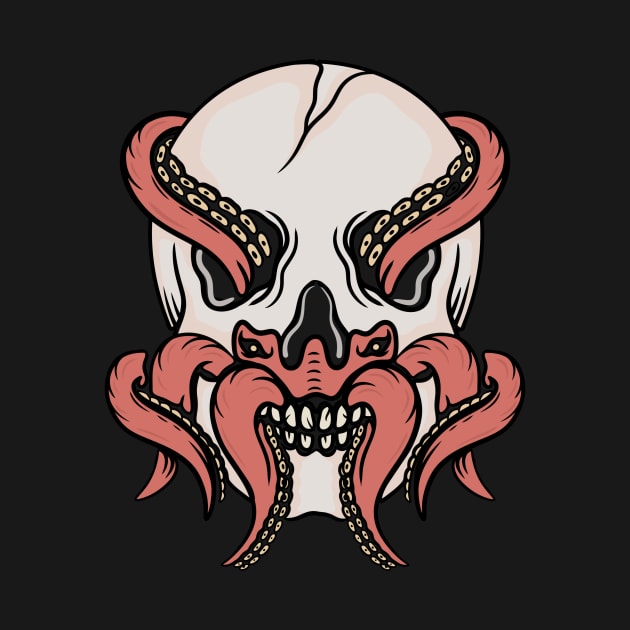 Octopus and skull by gggraphicdesignnn