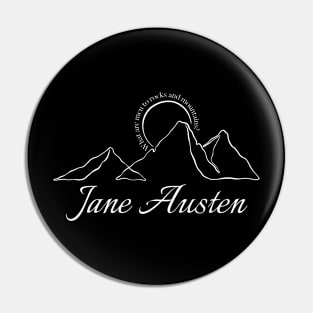 Jane Austen nature white line art Pin