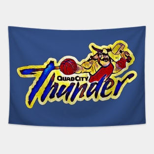 Quad City Thunder Basketball Tapestry